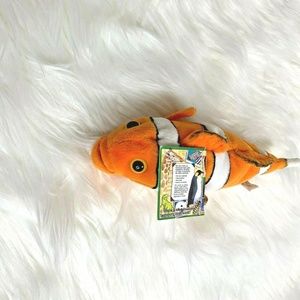 1998 K & M Intl Aquatic Life Clown Fish Plush Stuffed Animal Toy 9 in Lgth with